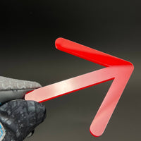 1PC Red Arrow 3D Acrylic Badge - Car Truck Emblem Fender Tailgate Trunk Sticker