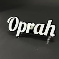 1PC Oprah 3D Acrylic Badge - Car Truck Emblem Fender Tailgate Trunk Sticker