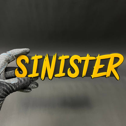 1PC SINISTER 3D Acrylic Badge - Car Truck Emblem Fender Tailgate Trunk Sticker
