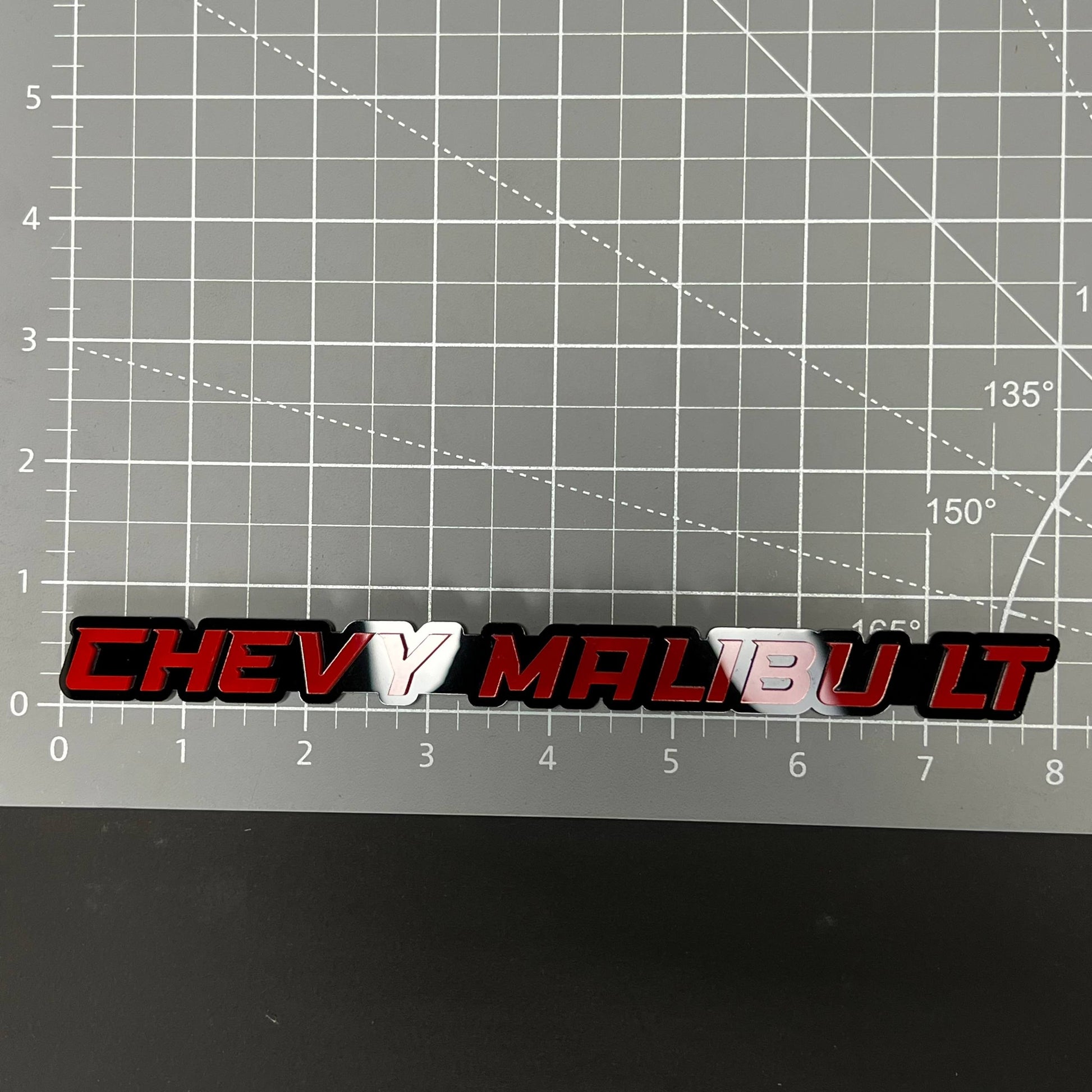 1PC CHEVY MALIBU LT 3D Acrylic Badge - Car Truck Emblem Fender Sticker