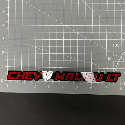 1PC CHEVY MALIBU LT 3D Acrylic Badge - Car Truck Emblem Fender Sticker