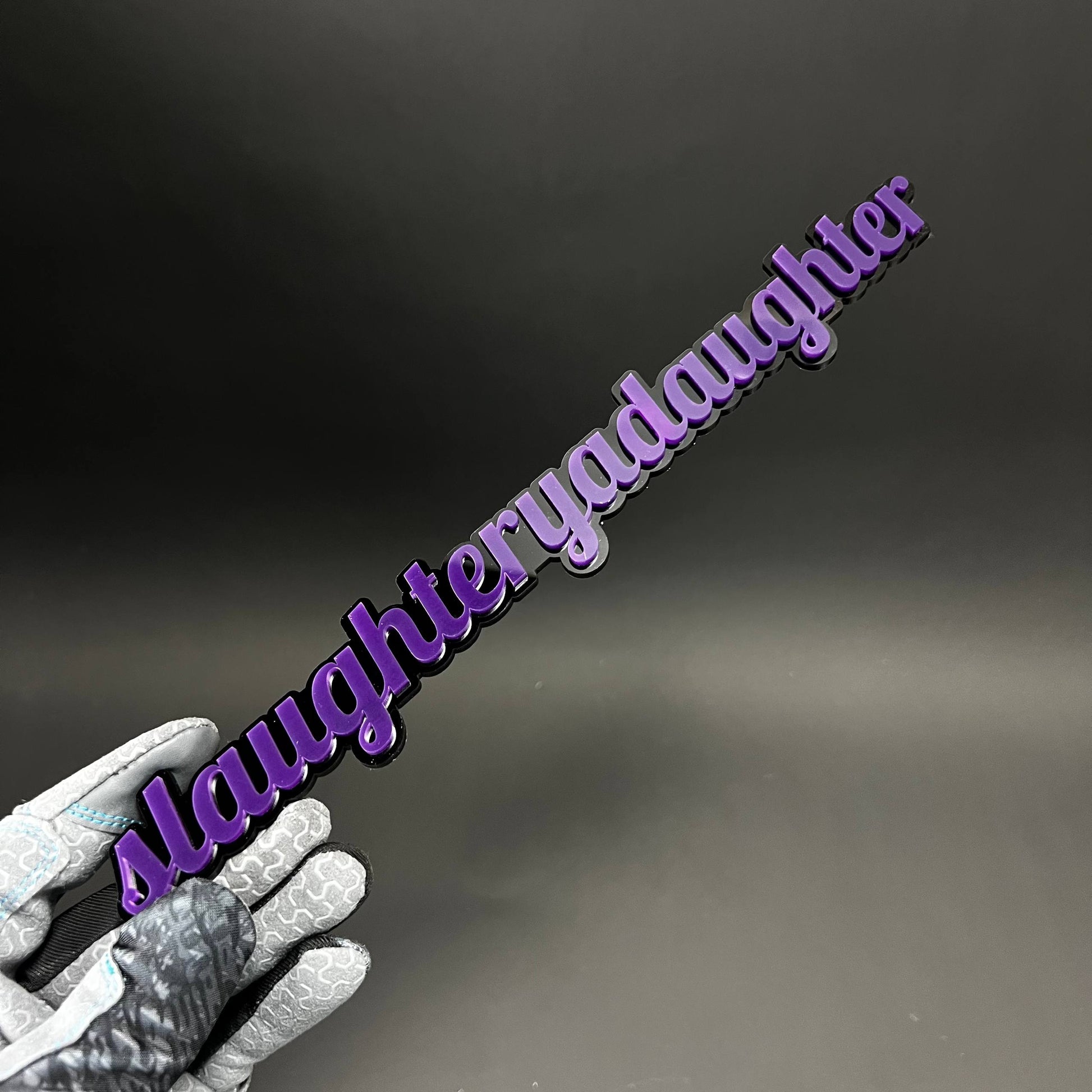 1PC slaughteryadaughter 3D Acrylic Badge - Car Truck Emblem Fender Sticker