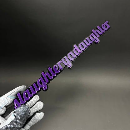 1PC slaughteryadaughter 3D Acrylic Badge - Car Truck Emblem Fender Sticker