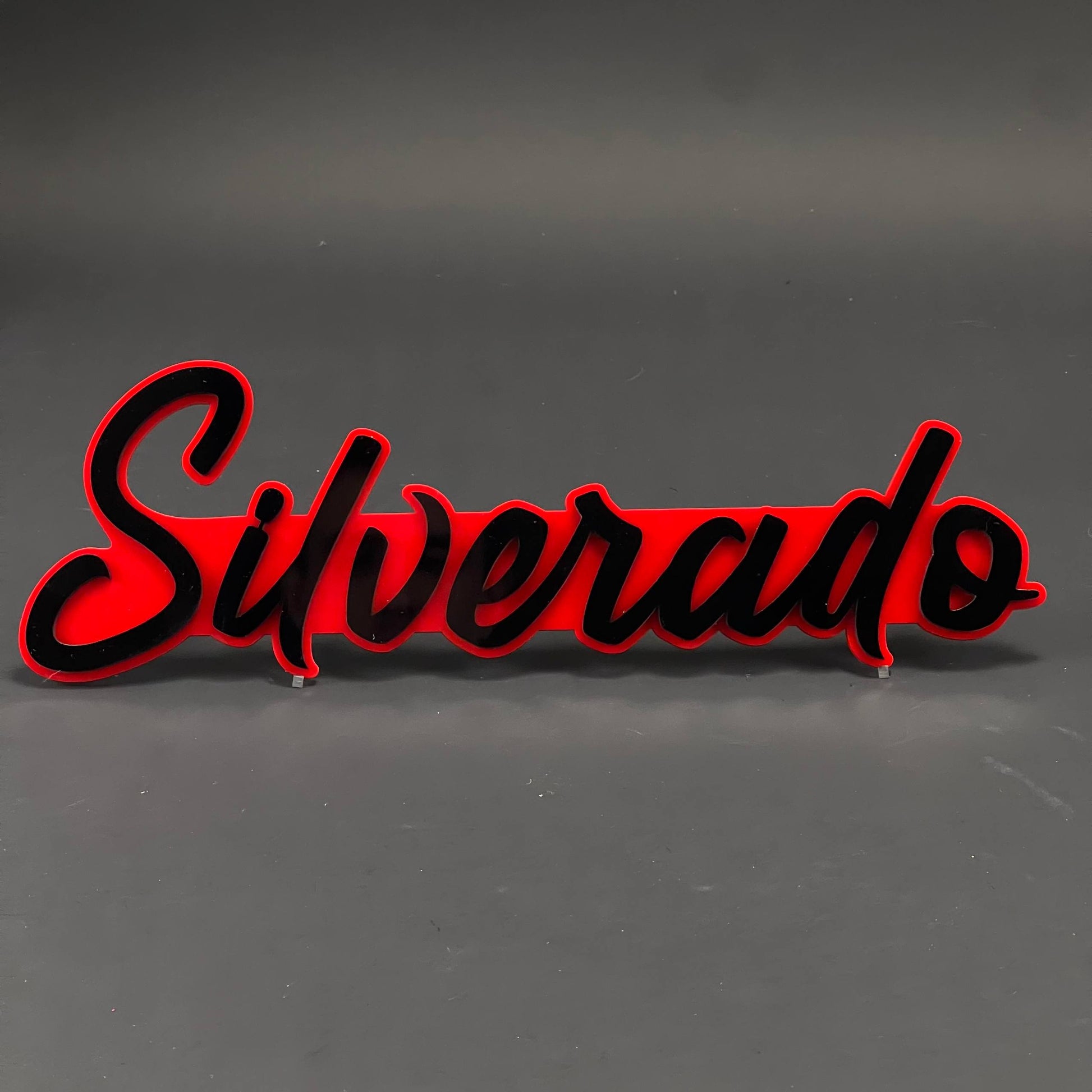 1PC Silverado 3D Acrylic Badge - Car Truck Emblem Fender Tailgate Trunk Sticker