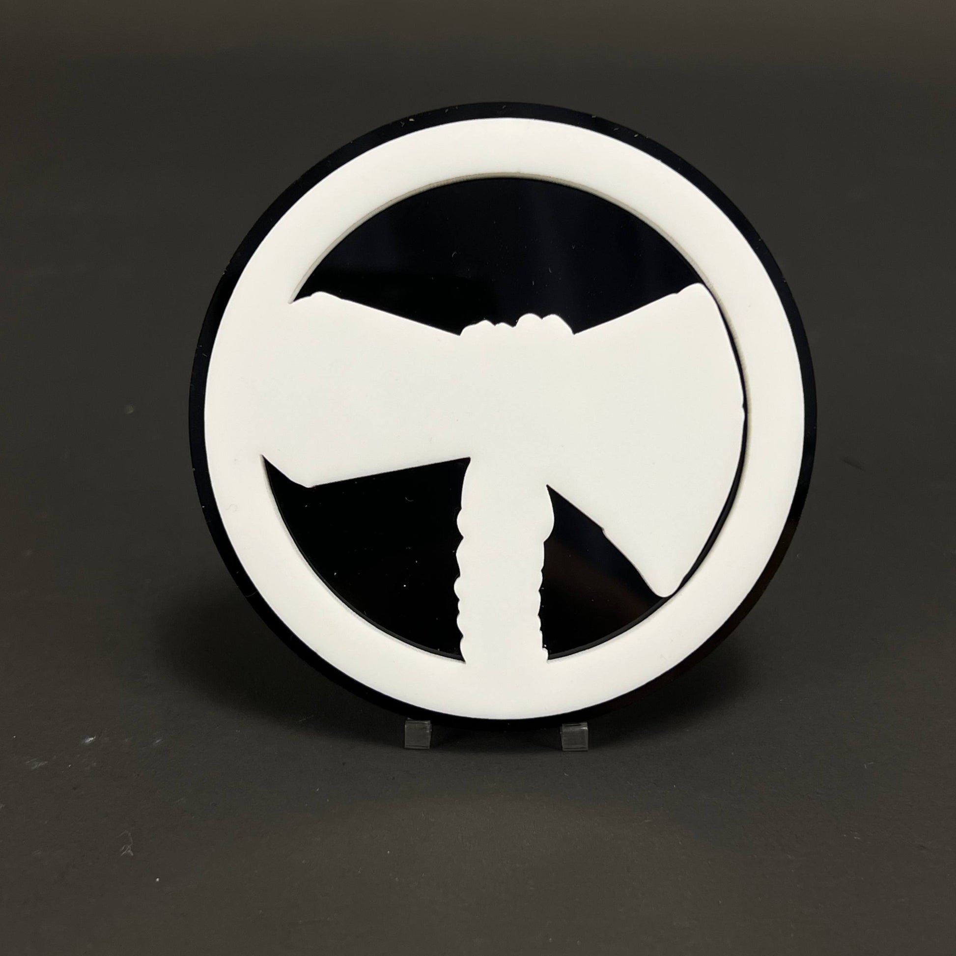 1PC Steering Wheel 3D Acrylic Badge - Car Truck Emblem Fender Sticker