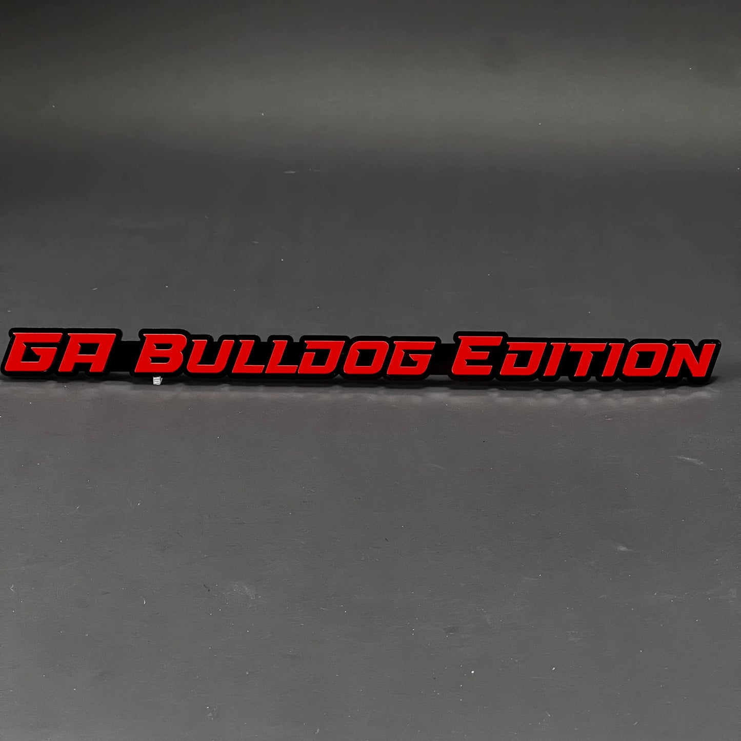 1PC GA Bulldog Edition 3D Acrylic Badge - Car Truck Emblem Fender Sticker