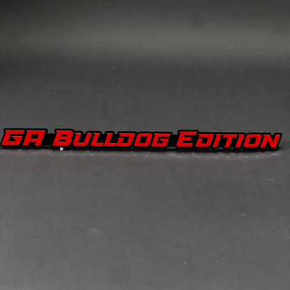 1PC GA Bulldog Edition 3D Acrylic Badge - Car Truck Emblem Fender Sticker