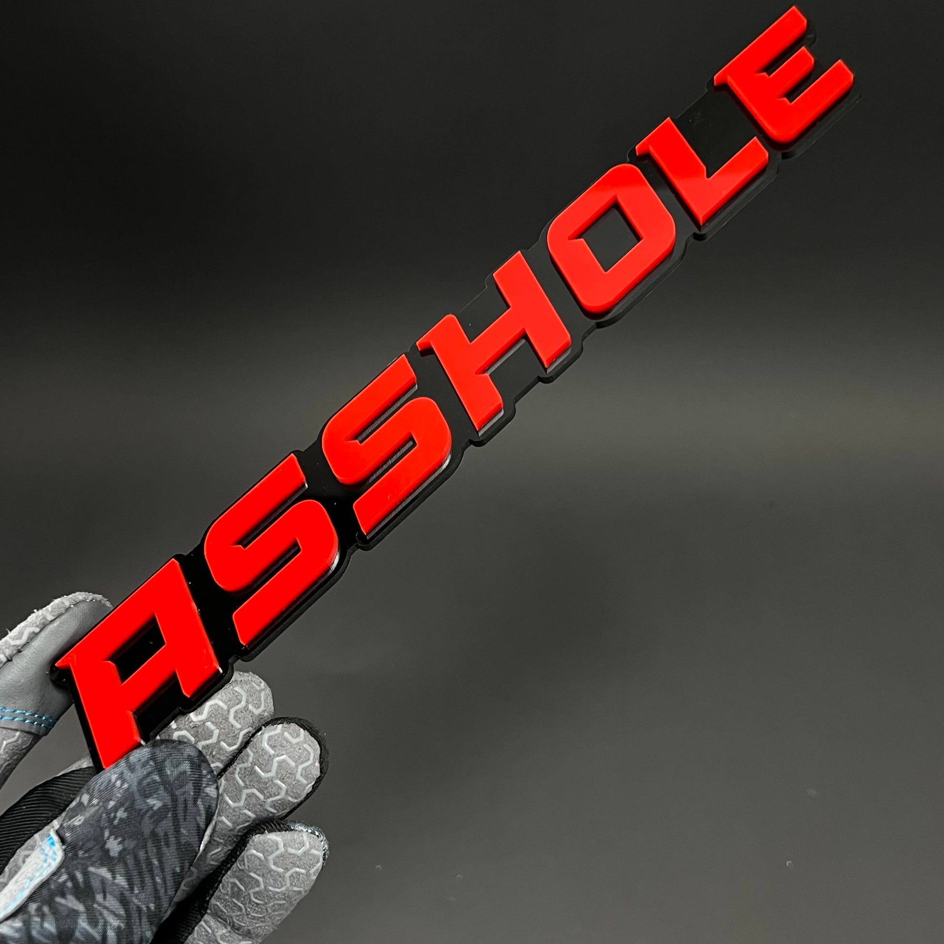 1PC ASSHOLE 3D Acrylic Badge - Car Truck Emblem Fender Tailgate Trunk Sticker