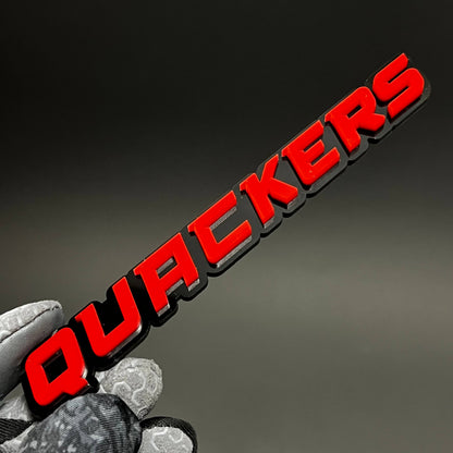 1PC QUACKERS 3D Acrylic Badge - Car Truck Emblem Fender Tailgate Trunk Sticker