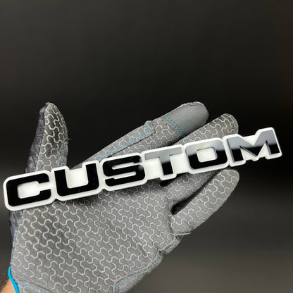 1PC CUSTOM 3D Acrylic Badge - Car Truck Emblem Fender Tailgate Trunk Sticker