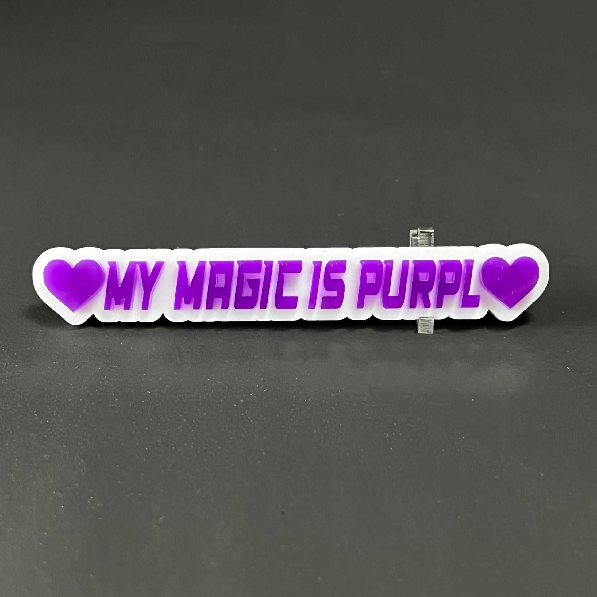 1PC MY MAGIC IS PURPLE 3D Acrylic Badge - Car Truck Emblem Fender Sticker
