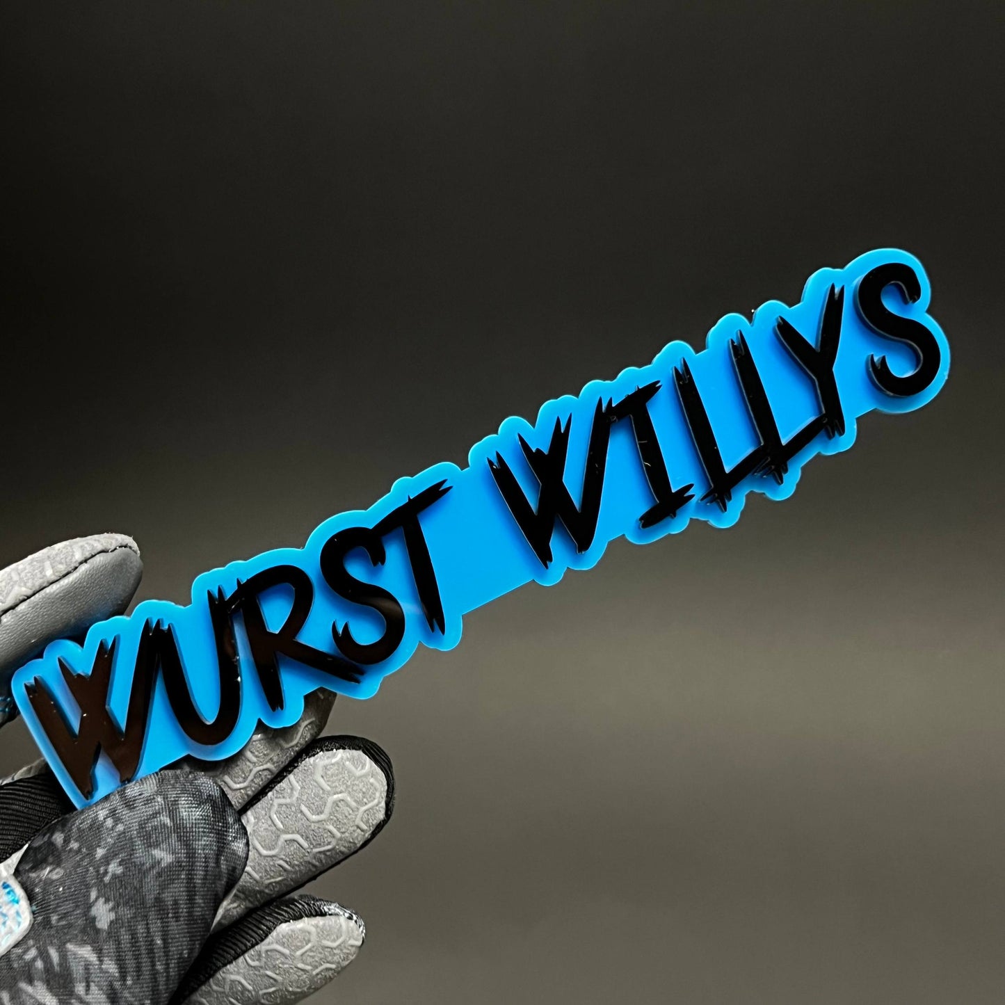 1PC WURST WILLYS 3D Acrylic Badge - Car Truck Emblem Fender Sticker