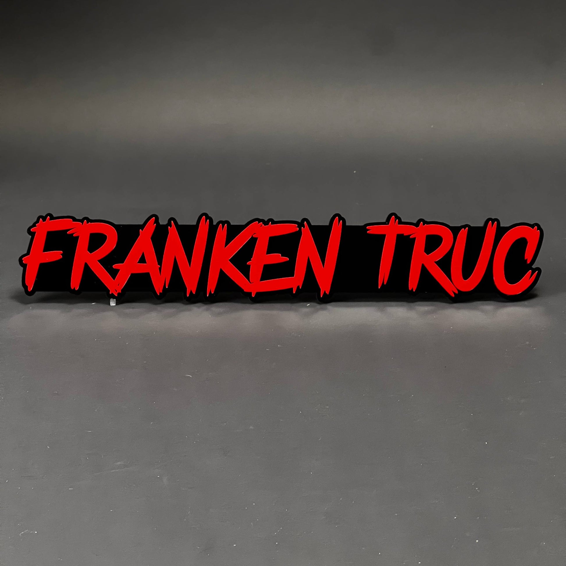 1PC FRANKEN TRUCK 3D Acrylic Badge - Car Truck Emblem Fender Sticker