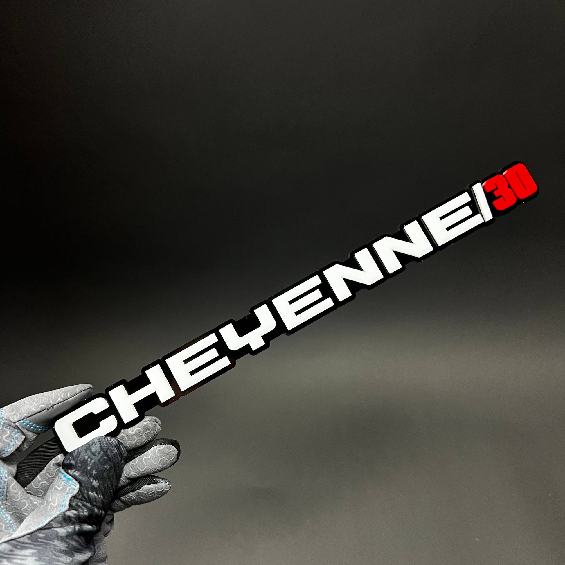 1PC CHEYENNE/30 3D Acrylic Badge - Car Truck Emblem Fender Sticker