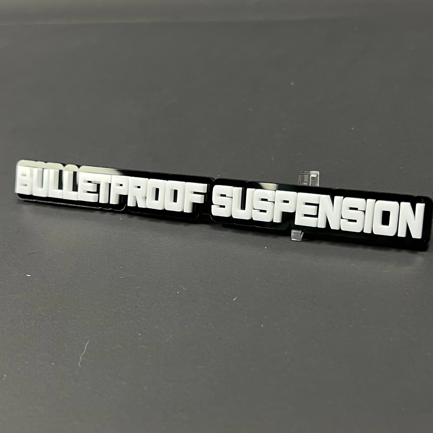 1PC BULLETPROOF SUSPENSION 3D Acrylic Badge - Car Truck Emblem Fender Sticker