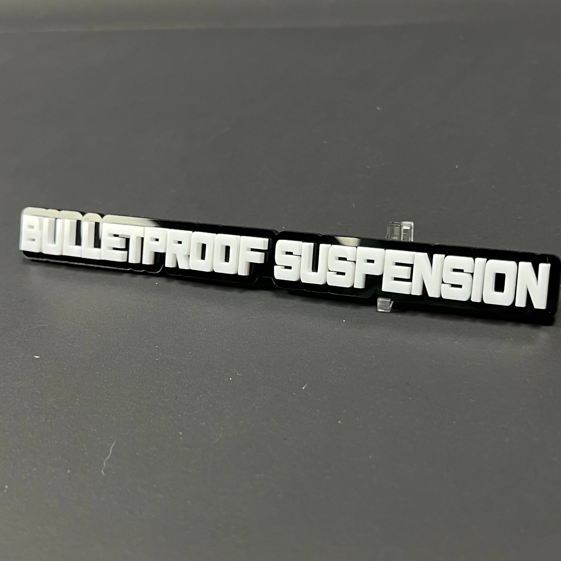 1PC BULLETPROOF SUSPENSION 3D Acrylic Badge - Car Truck Emblem Fender Sticker