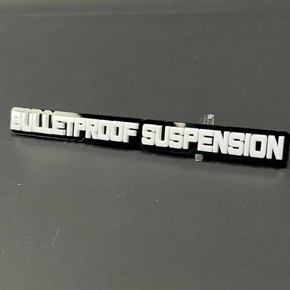 1PC BULLETPROOF SUSPENSION 3D Acrylic Badge - Car Truck Emblem Fender Sticker