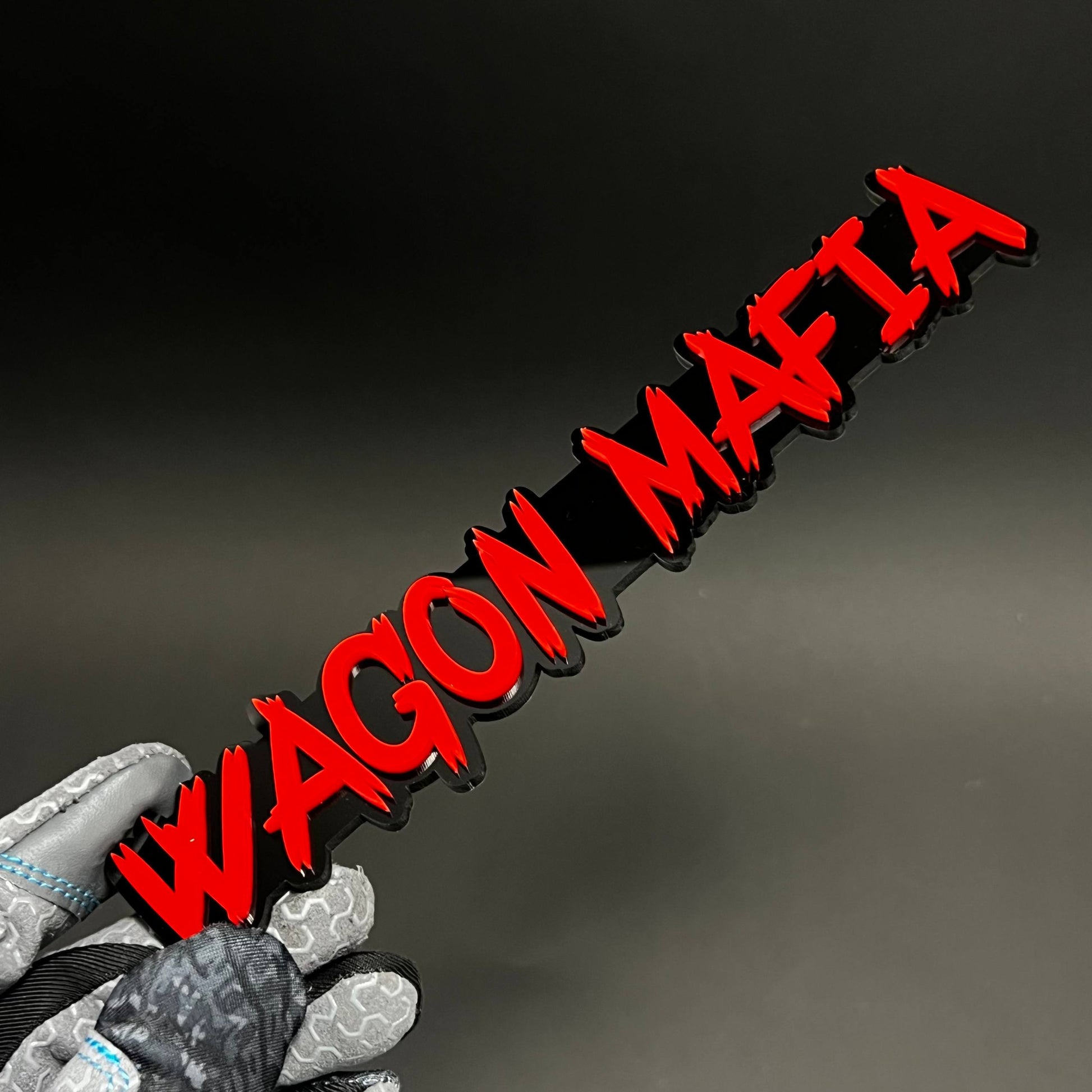 1PC WAGON MAFIA 3D Acrylic Badge - Car Truck Emblem Fender Sticker