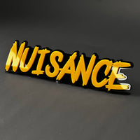 1PC NUISANCE 3D Acrylic Badge - Car Truck Emblem Fender Tailgate Trunk Sticker