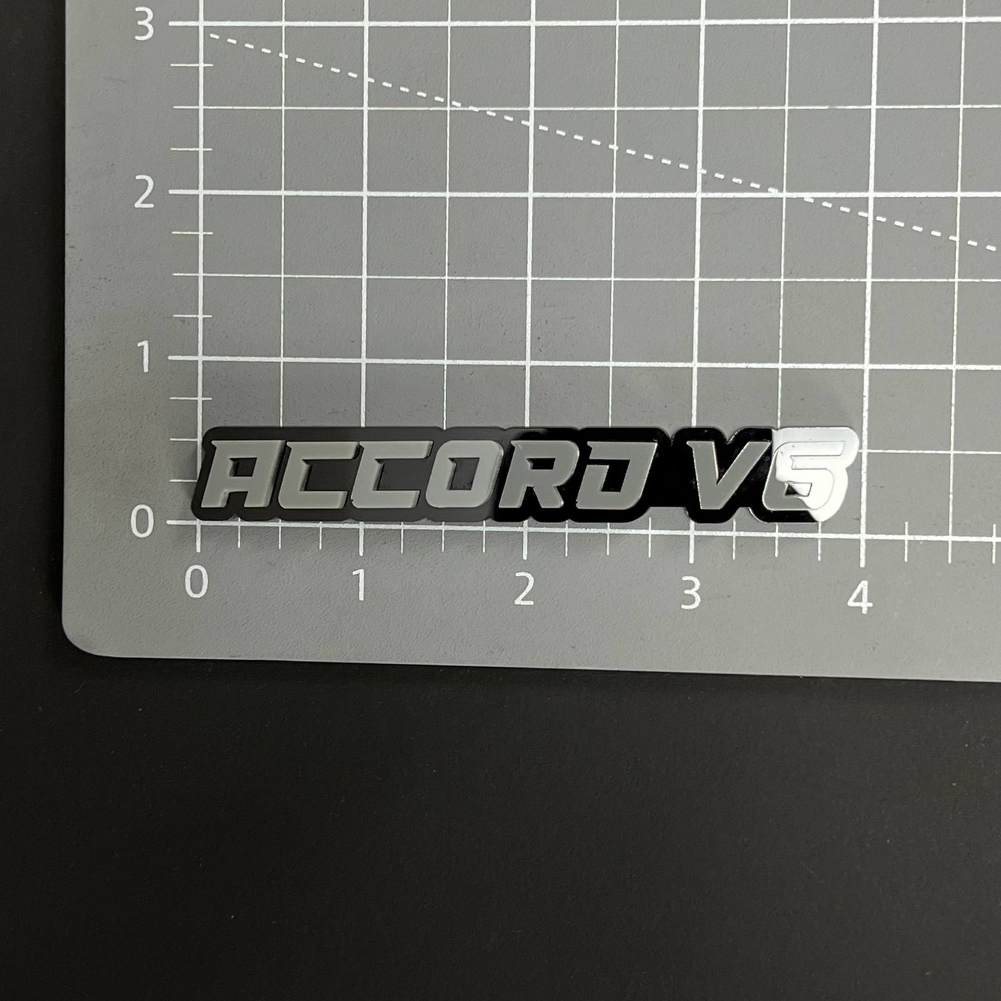 1PC ACCORD V6 3D Acrylic Badge - Car Truck Emblem Fender Tailgate Trunk Sticker