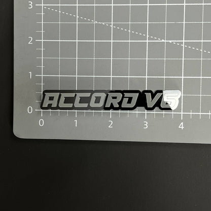 1PC ACCORD V6 3D Acrylic Badge - Car Truck Emblem Fender Tailgate Trunk Sticker