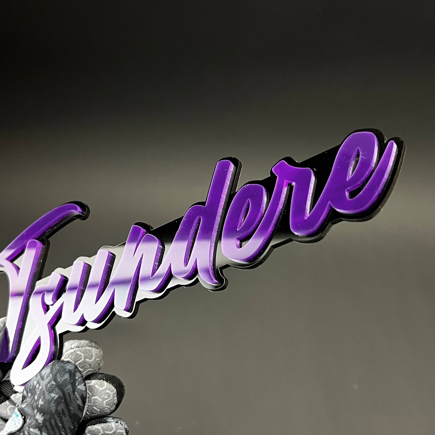 1PC Tsundere 3D Acrylic Badge - Car Truck Emblem Fender Tailgate Trunk Sticker