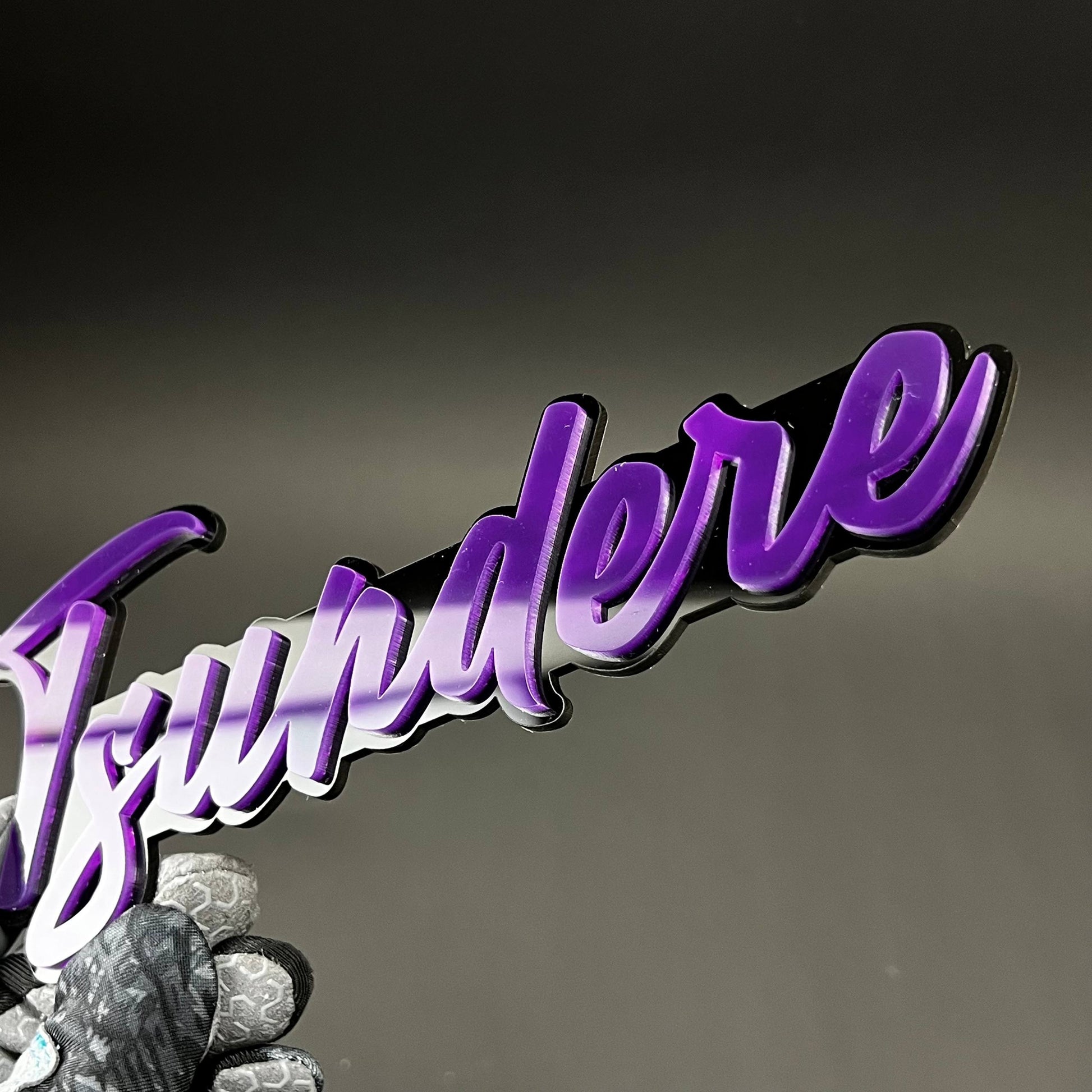 1PC Tsundere 3D Acrylic Badge - Car Truck Emblem Fender Tailgate Trunk Sticker