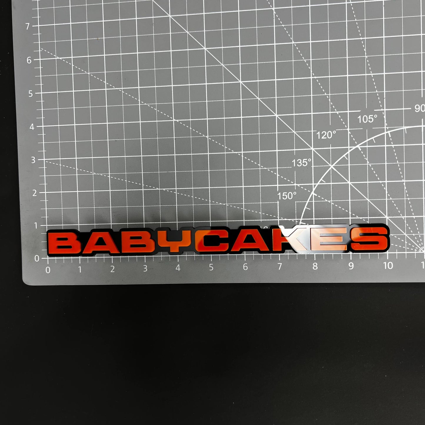 1PC BABYCAKES 3D Acrylic Badge - Car Truck Emblem Fender Tailgate Trunk Sticker