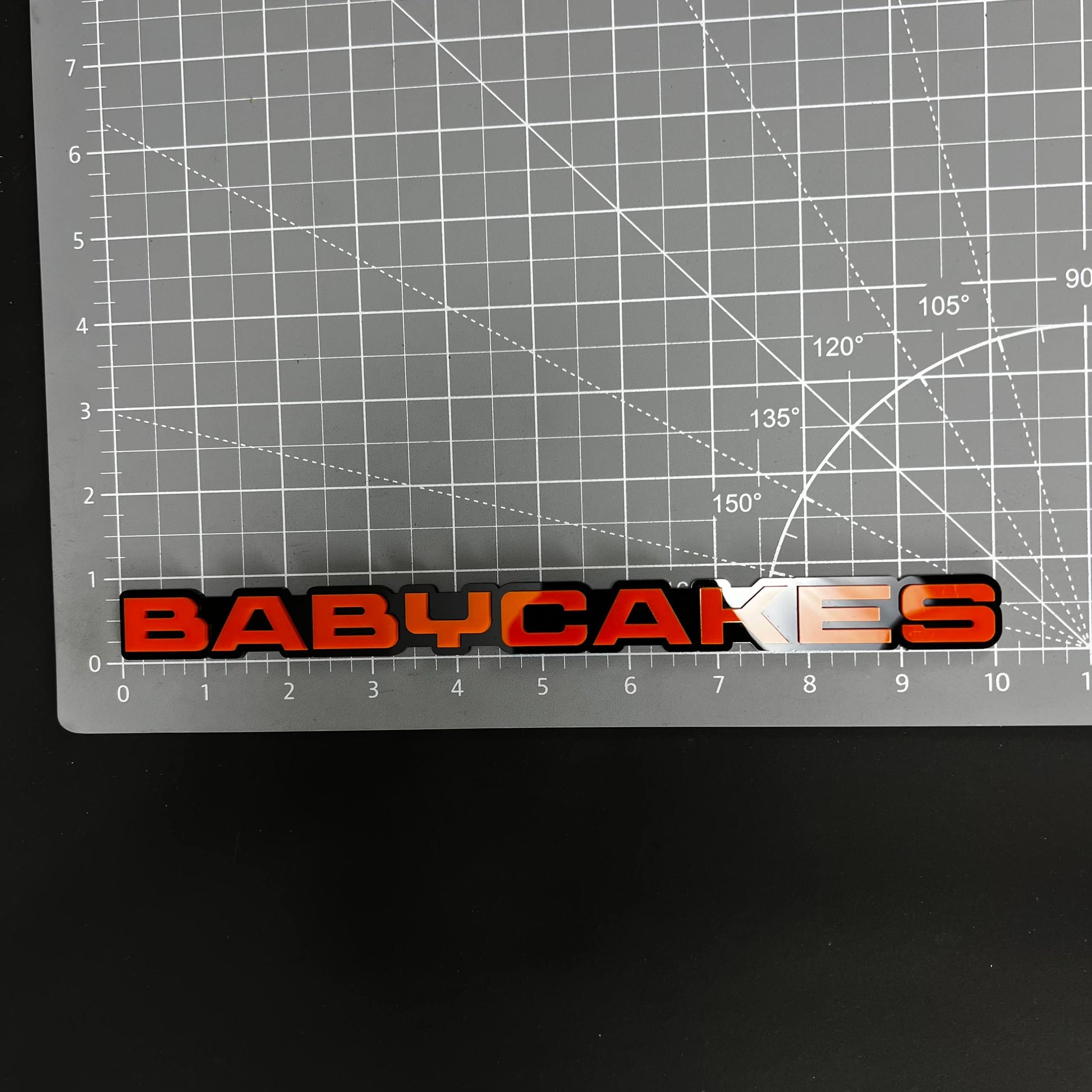 1PC BABYCAKES 3D Acrylic Badge - Car Truck Emblem Fender Tailgate Trunk Sticker