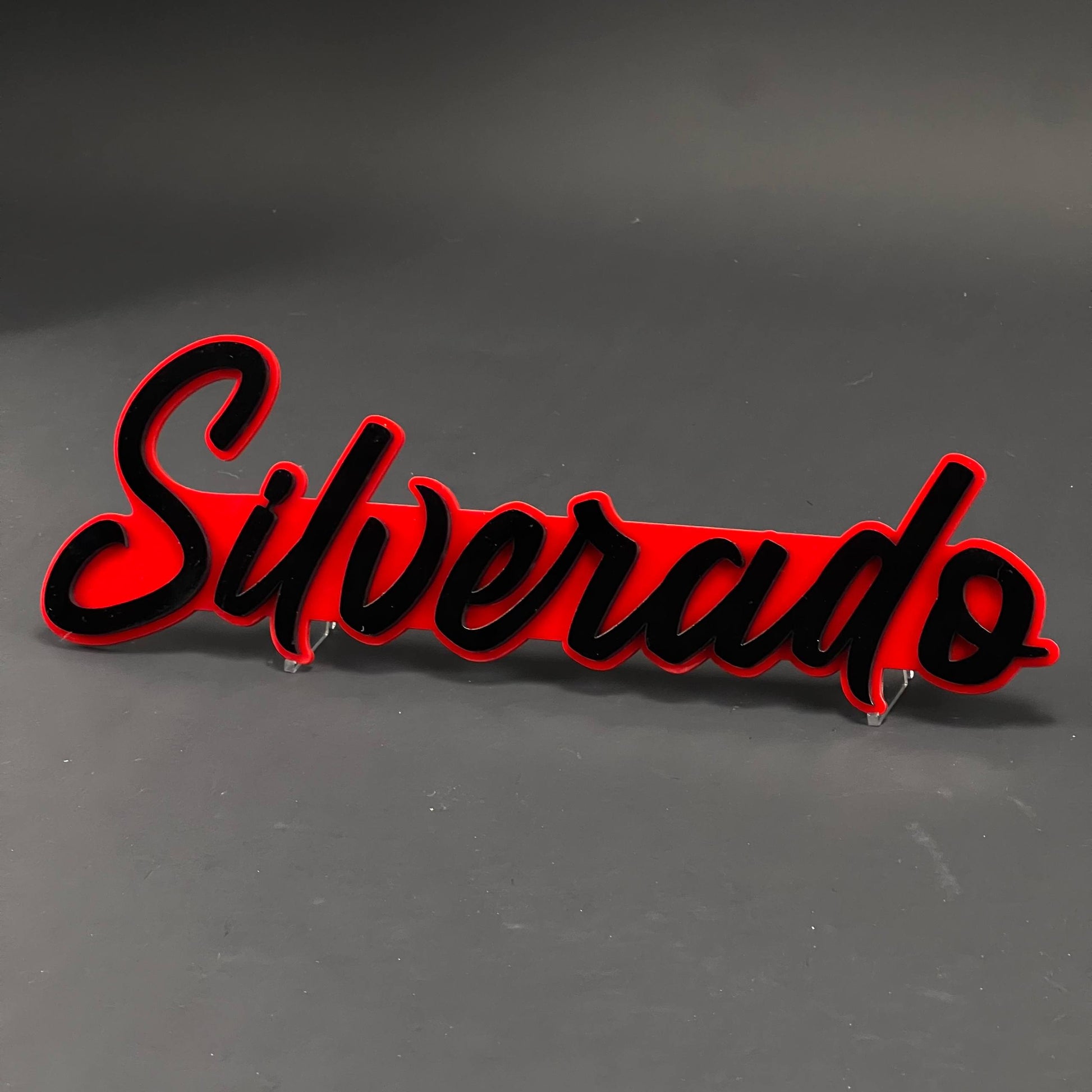 1PC Silverado 3D Acrylic Badge - Car Truck Emblem Fender Tailgate Trunk Sticker