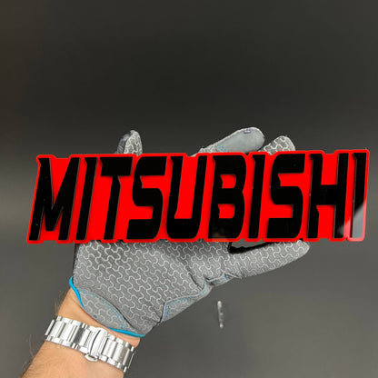 1PC MITSUBISHI 3D Acrylic Badge - Car Truck Emblem Fender Tailgate Trunk Sticker