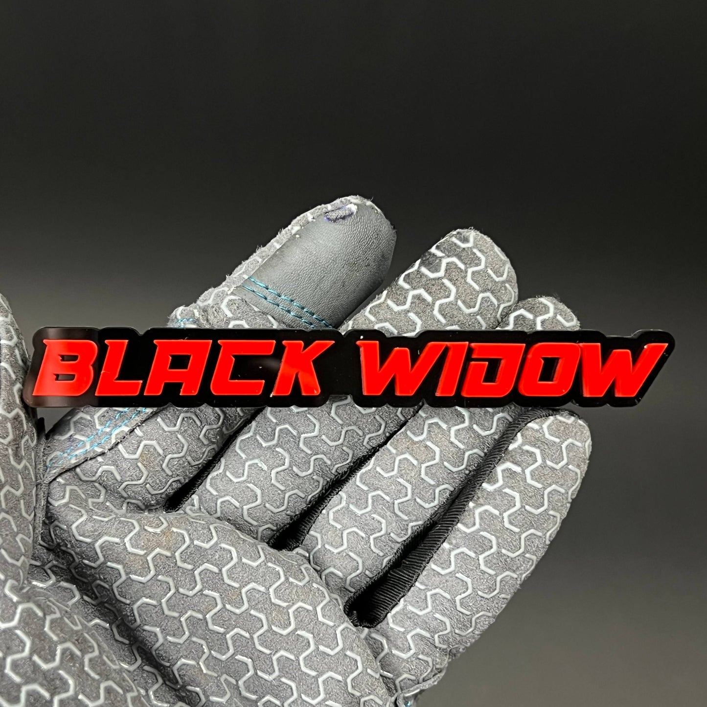 1PC BLACK WIDOW 3D Acrylic Badge - Car Truck Emblem Fender Sticker