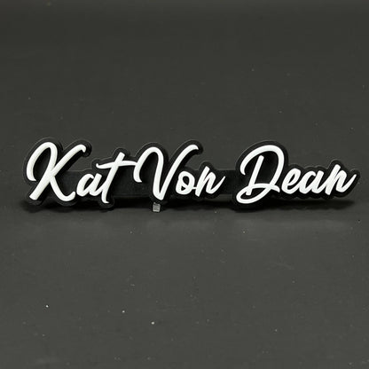 1PC Kat Von Dean 3D Acrylic Badge - Car Truck Emblem Fender Sticker