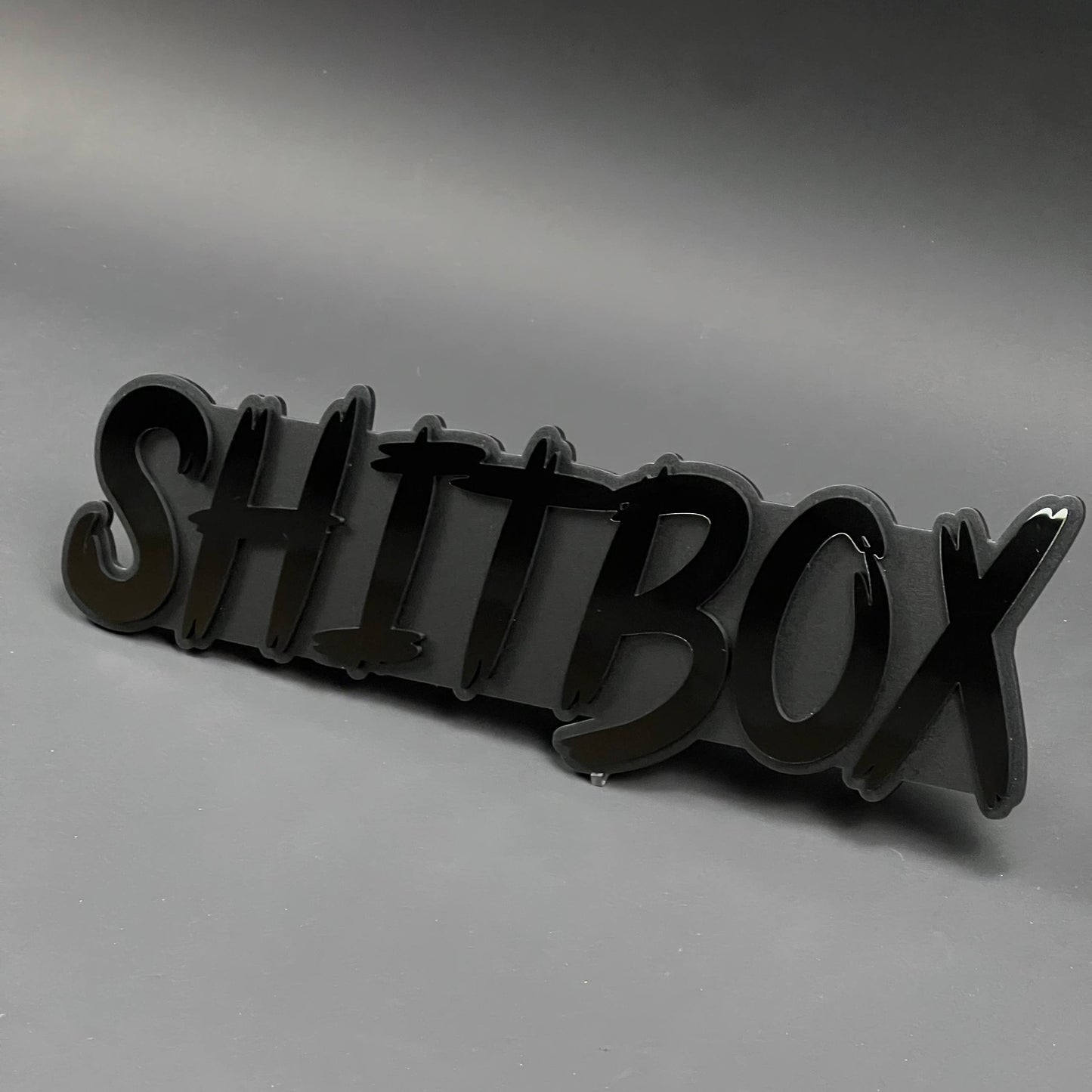 1PC SHITBOX 3D Acrylic Badge - Car Truck Emblem Fender Tailgate Trunk Sticker
