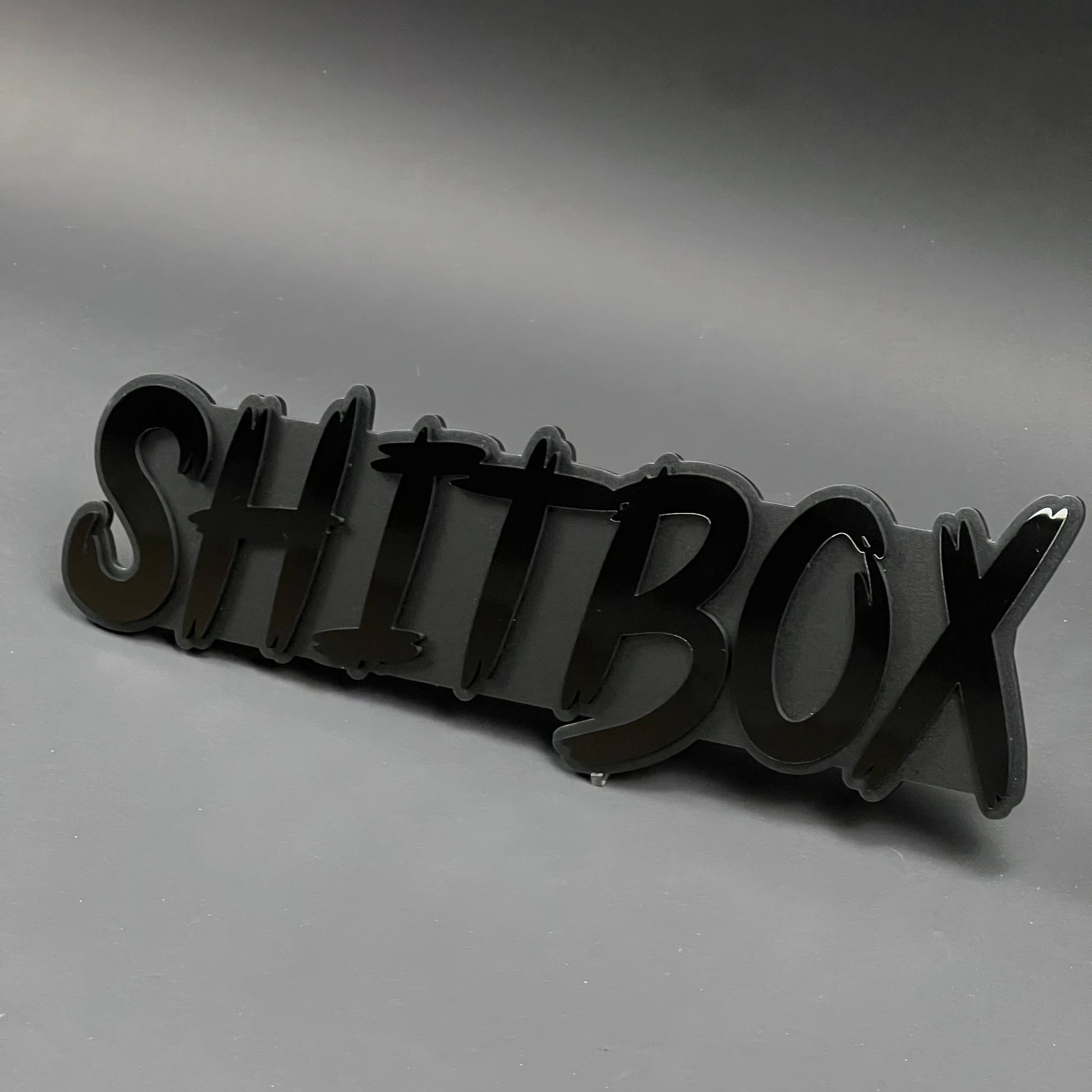 1PC SHITBOX 3D Acrylic Badge - Car Truck Emblem Fender Tailgate Trunk Sticker