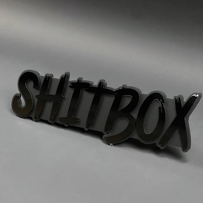 1PC SHITBOX 3D Acrylic Badge - Car Truck Emblem Fender Tailgate Trunk Sticker