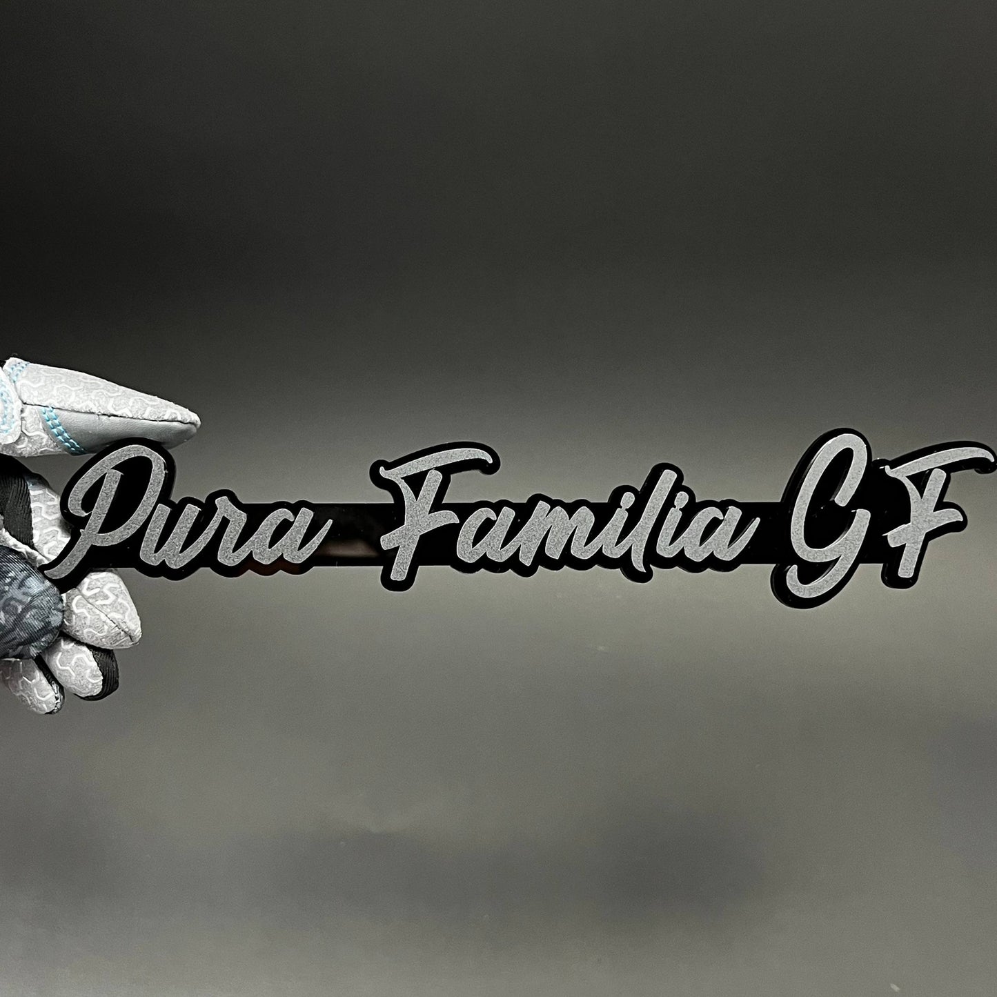 1PC Pura Familia GF 3D Acrylic Badge - Car Truck Emblem Fender Sticker