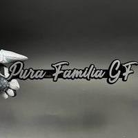 1PC Pura Familia GF 3D Acrylic Badge - Car Truck Emblem Fender Sticker