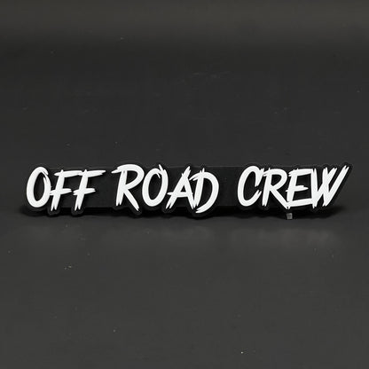 1PC OFF ROAD CREW 3D Acrylic Badge - Car Truck Emblem Fender Sticker