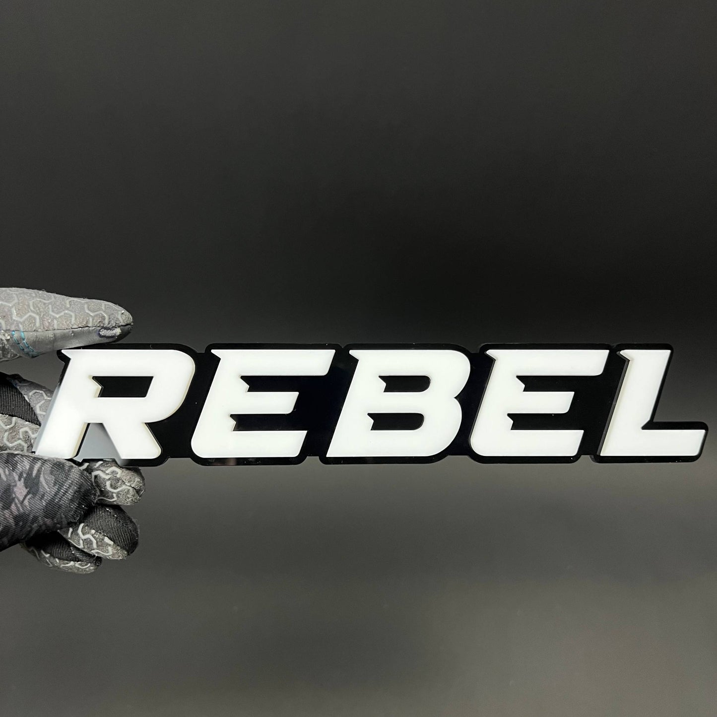 1PC REBEL 3D Acrylic Badge - Car Truck Emblem Fender Tailgate Trunk Sticker