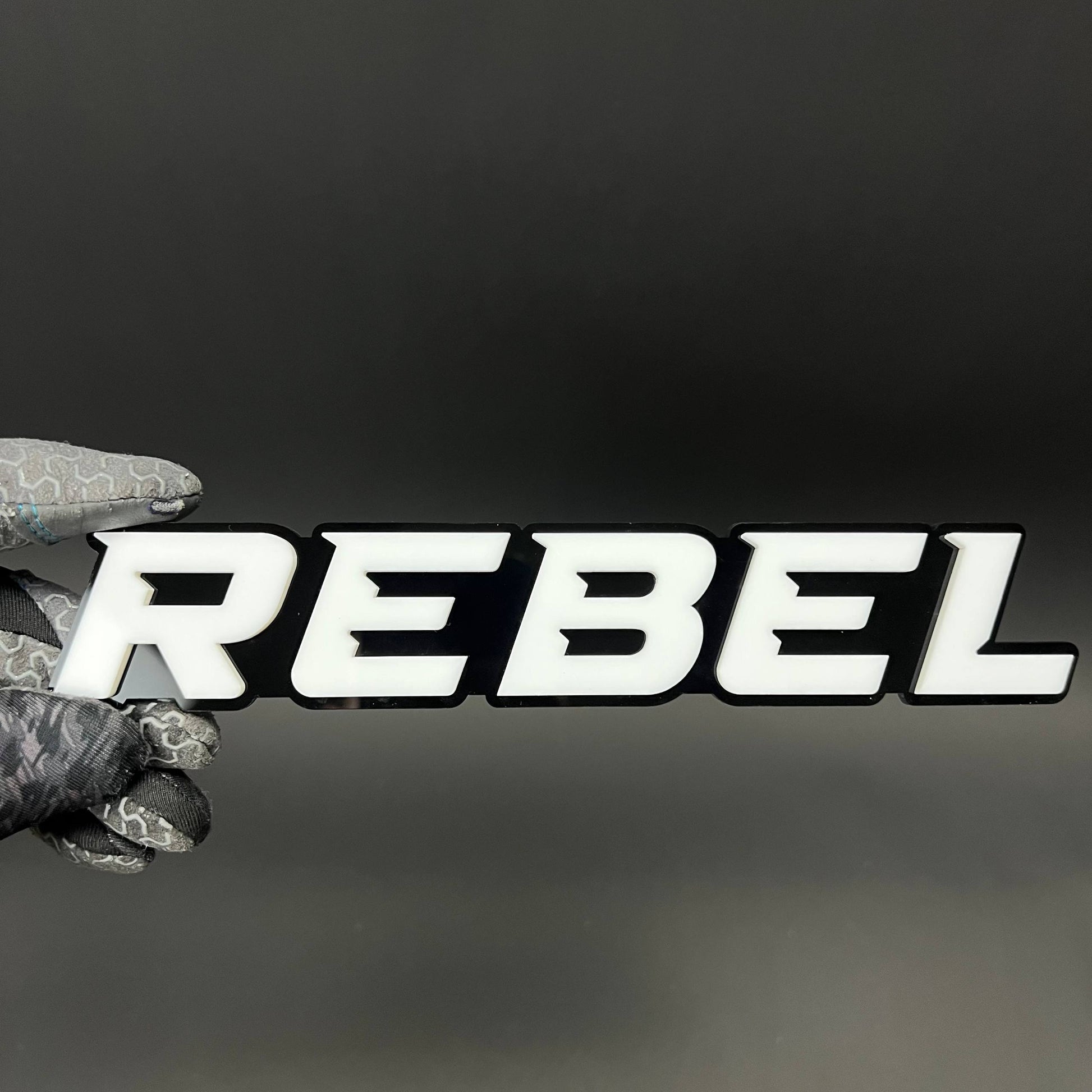 1PC REBEL 3D Acrylic Badge - Car Truck Emblem Fender Tailgate Trunk Sticker