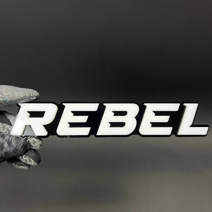 1PC REBEL 3D Acrylic Badge - Car Truck Emblem Fender Tailgate Trunk Sticker