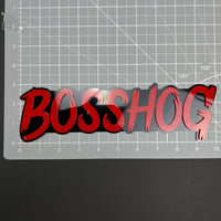 1PC BOSSHOG 3D Acrylic Badge - Car Truck Emblem Fender Tailgate Trunk Sticker