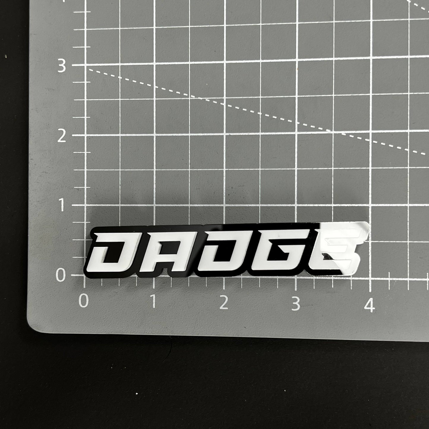 1PC DADGE 3D Acrylic Badge - Car Truck Emblem Fender Tailgate Trunk Sticker