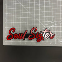 1PC Soul Sister 3D Acrylic Badge - Car Truck Emblem Fender Sticker