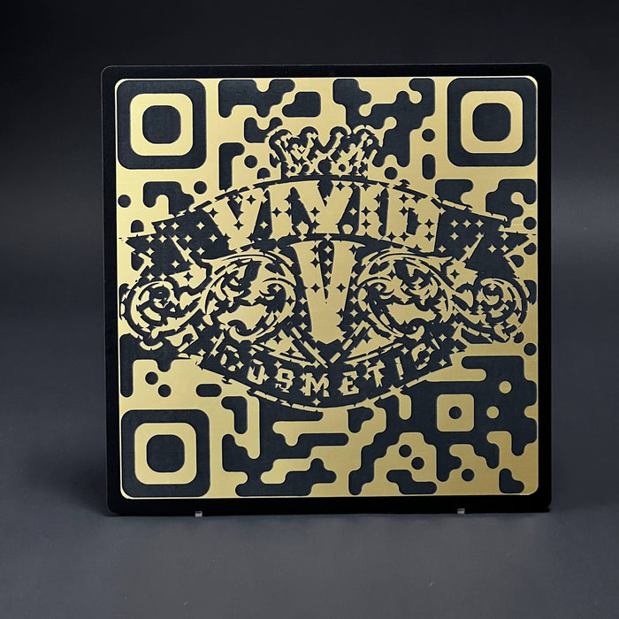 1PC VIVID COSMETICS QR 3D Acrylic Badge - Car Truck Emblem Fender Sticker