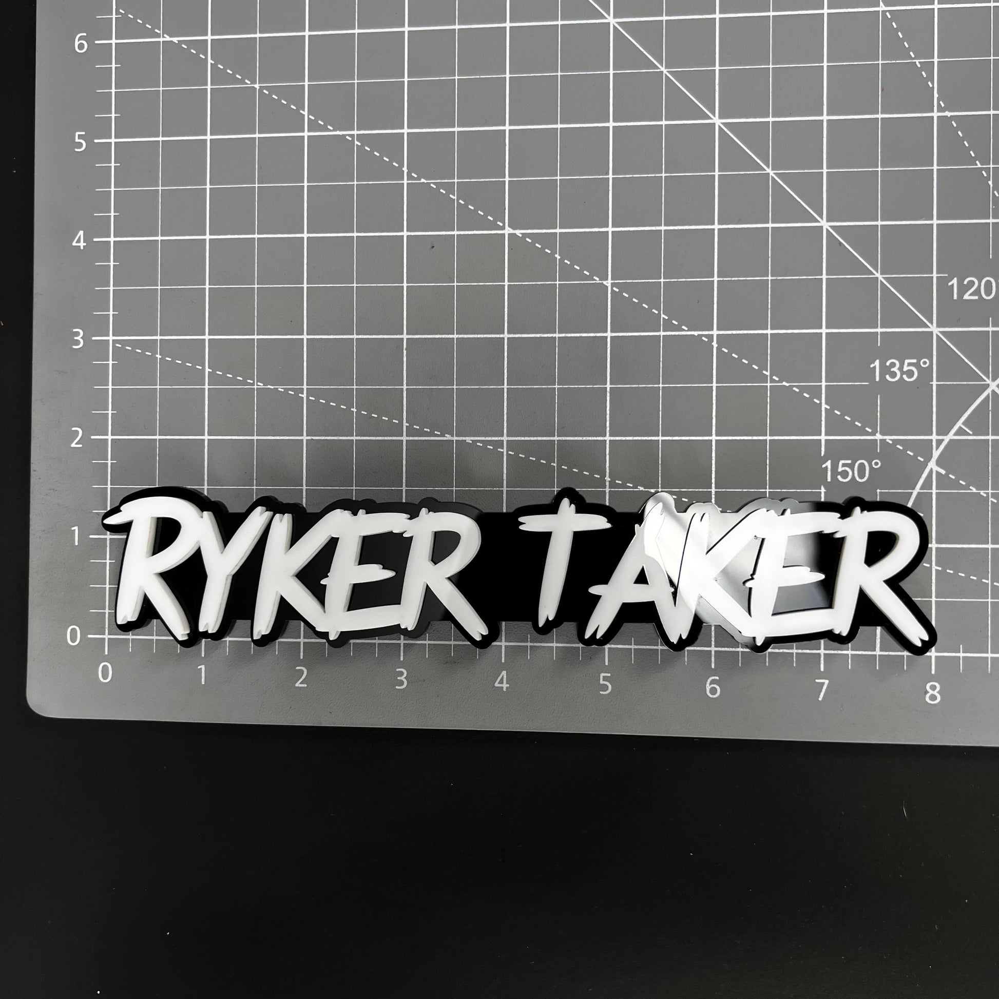 1PC RYKER TAKER 3D Acrylic Badge - Car Truck Emblem Fender Sticker