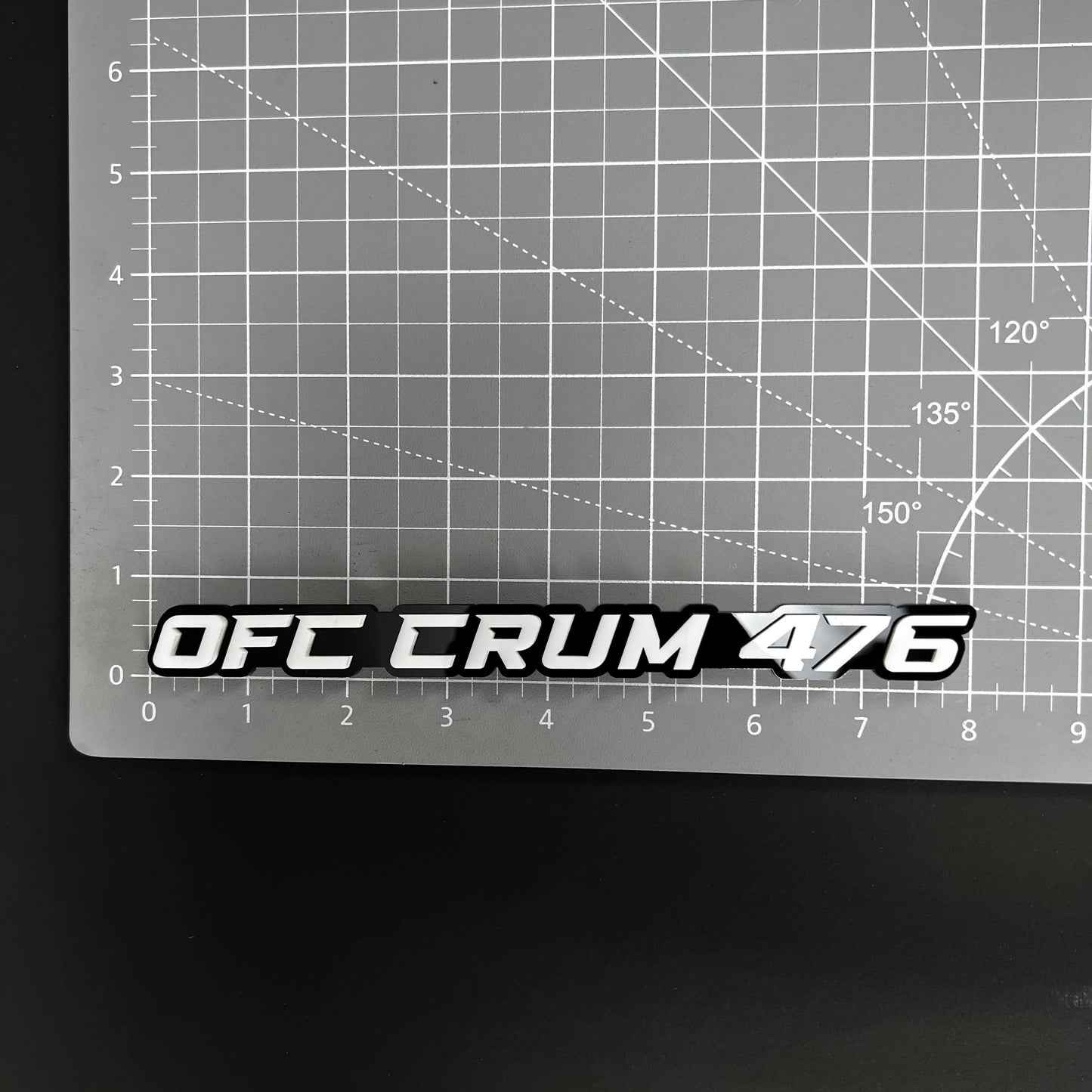 1PC OFC CRUM 476 3D Acrylic Badge - Car Truck Emblem Fender Sticker