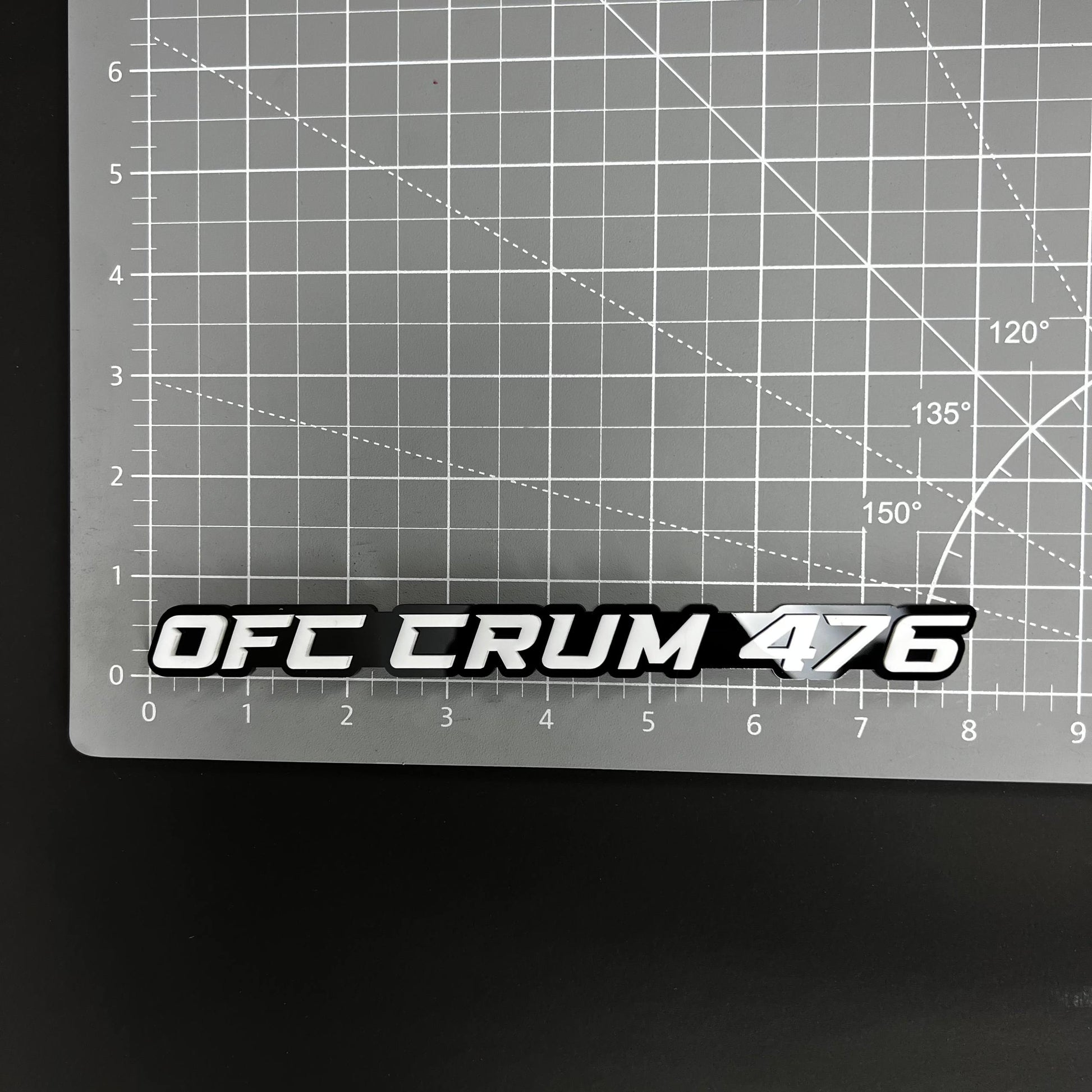 1PC OFC CRUM 476 3D Acrylic Badge - Car Truck Emblem Fender Sticker