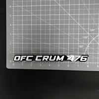1PC OFC CRUM 476 3D Acrylic Badge - Car Truck Emblem Fender Sticker